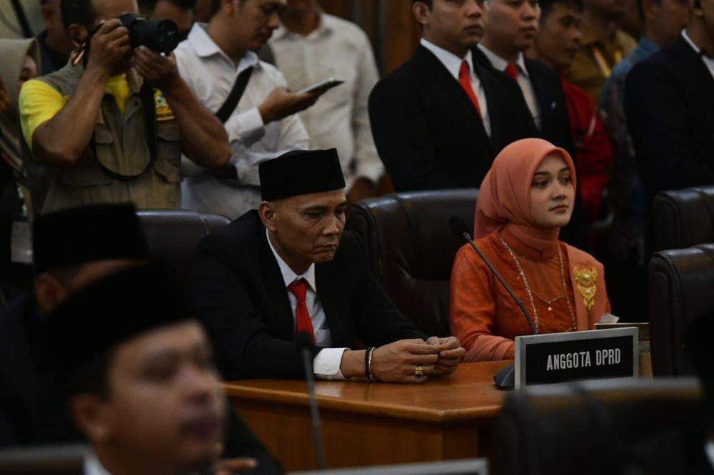 Rahma Sakura saat menghadiri pelantikan DPRD Kabupaten Sukabumi (IDN Times/Istimewa)