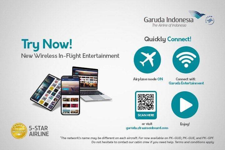 Wireless In-Flight Entertainment Garuda Indonesia. (dok. Garuda Indonesia)
