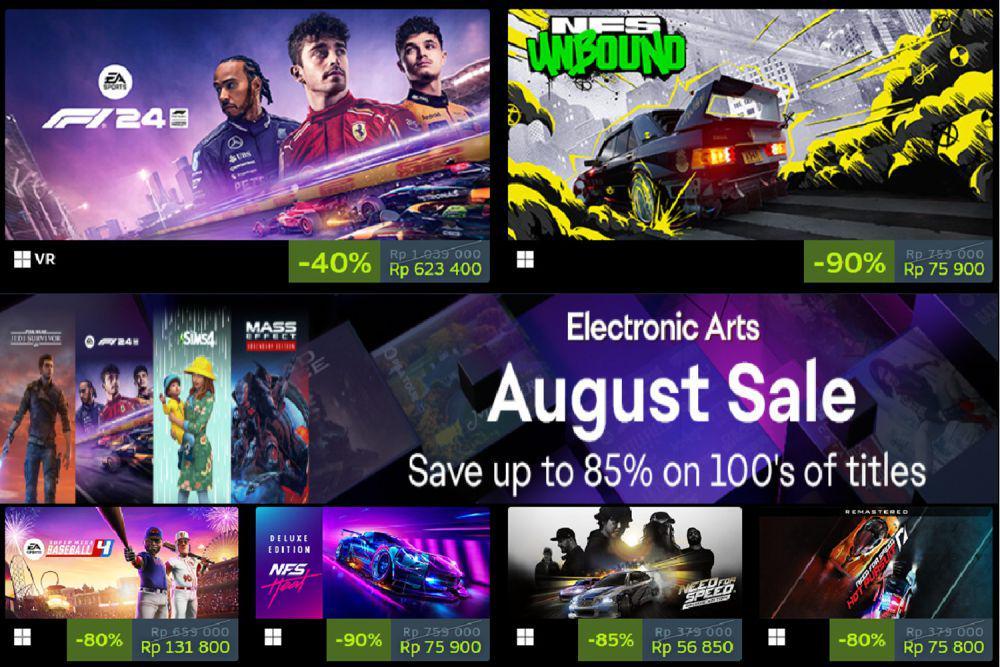 Event diskon game bulan Agustus dari EA. (store.steampowered.com)