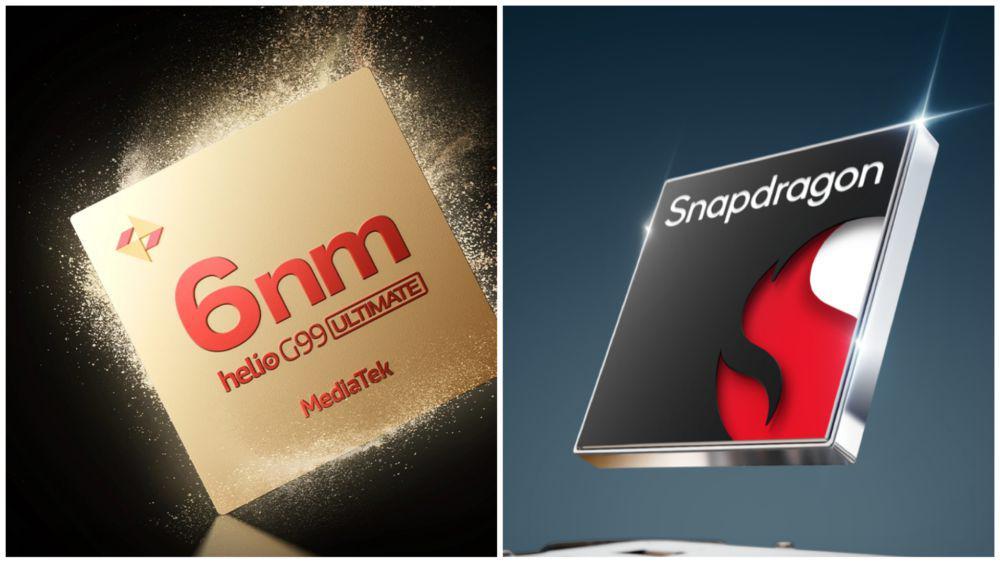 Ilustrasi prosesor MediaTek Helio G99 Ultimate (infinixmobility.com) | ilustrasi prosesor Qualcomm Snapdragon 685 (realme.com)