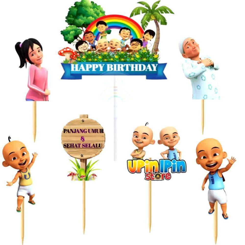 Dekorasi Ulang Tahun tema Upin Ipin (Shopee.id/DuniaTopper)