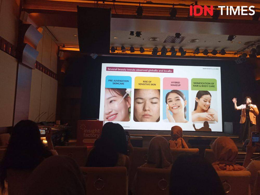 Peluncuran Beauty Consumer Behavior and Trend Report dari Insight Factory by SOCO di The Lounge XXI Plaza Senayan. 7 Agustus 2024. (IDN Times/M. Tarmizi Murdianto)