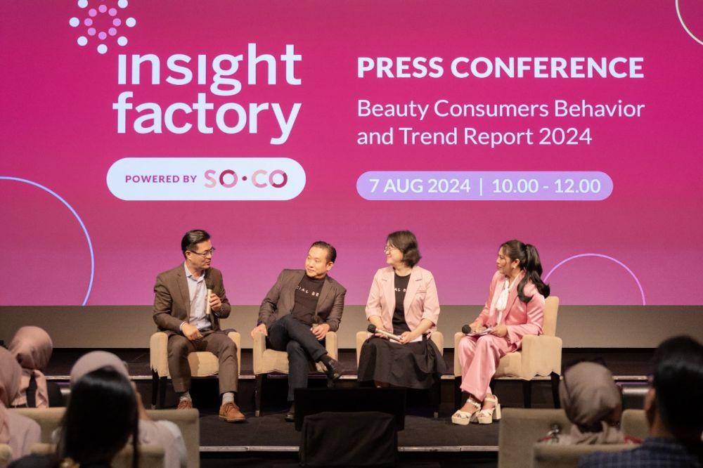 Peluncuran Beauty Consumer Behavior and Trend Report dari Insight Factory by SOCO di The Lounge XXI Plaza Senayan. 7 Agustus 2024. (dok. Social Bella)