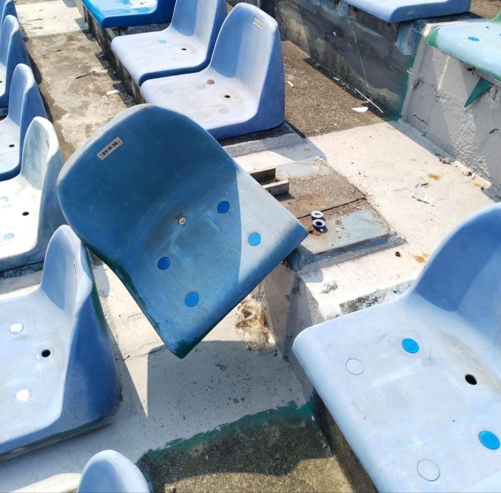 Sejumlah Kursi di Stadion SJH Rusak Usai Gelaran Piala Presiden