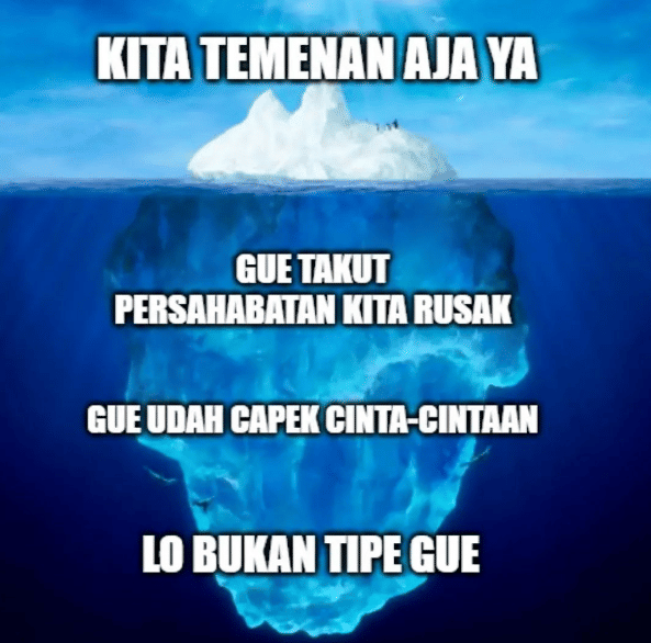 Meme perbedaan antara apa yang terlihat dan apa yang dirasakan(instagram.com/broseratuspersen.id)