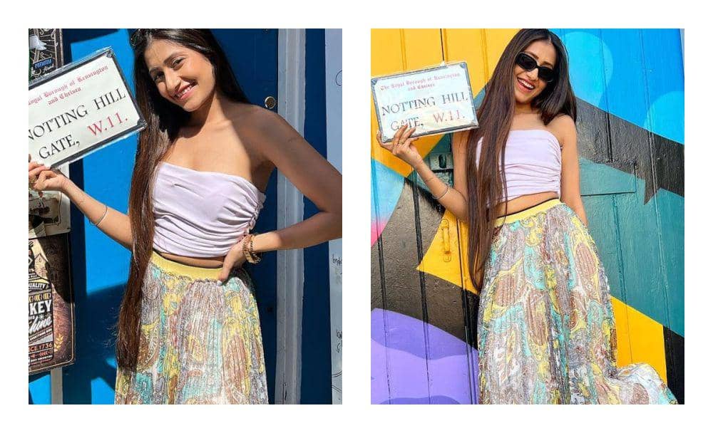 ide outfit colorful ala Dhanashree Verma (instagram.com/dhanashree9)
