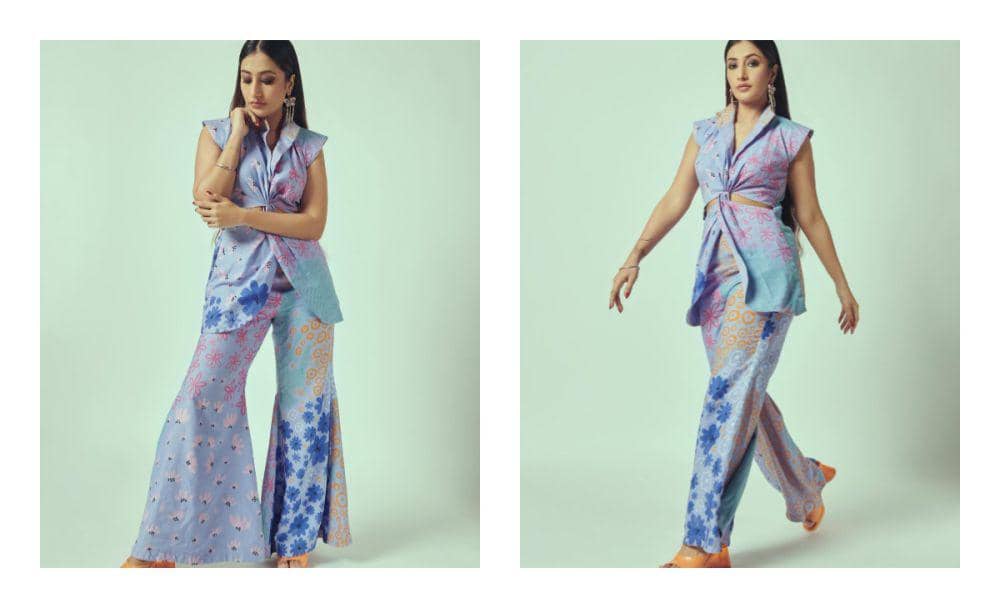 ide outfit colorful ala Dhanashree Verma (instagram.com/dhanashree9)