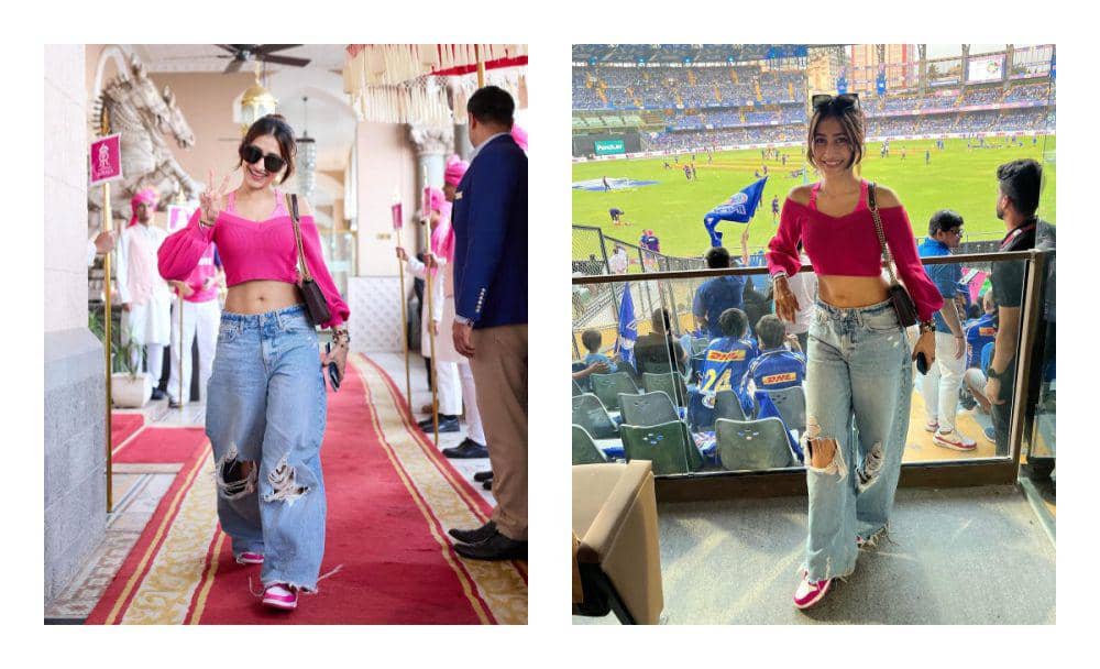 ide outfit colorful ala Dhanashree Verma (instagram.com/dhanashree9)