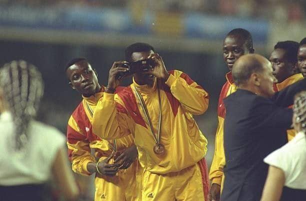 Ghana meraih medali perunggu cabor sepak bola Olimpiade 1992. (twitter.com/CAF_Online)