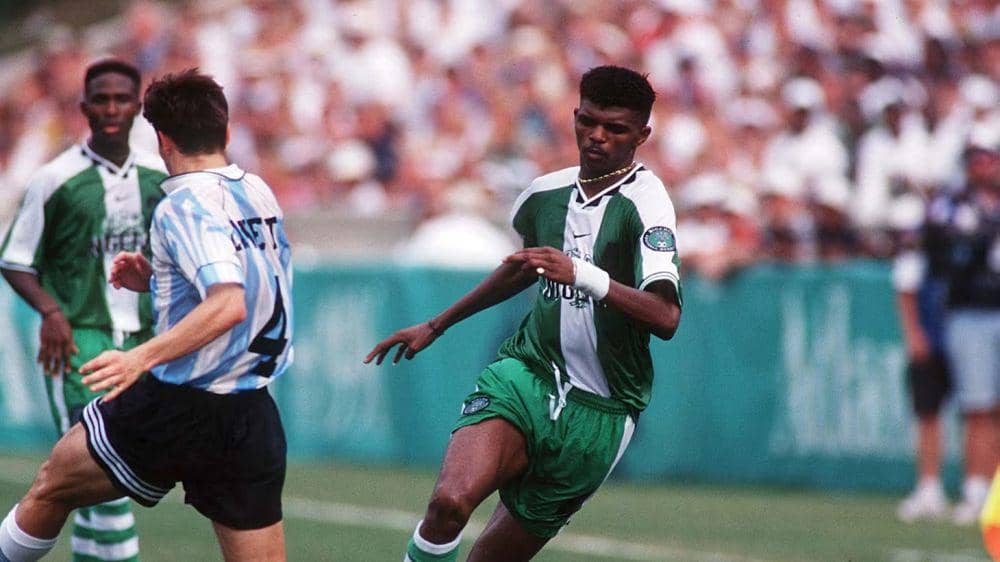 Nigeria mengalahkan Argentina pada final Olimpiade 1996. (olympics.com)