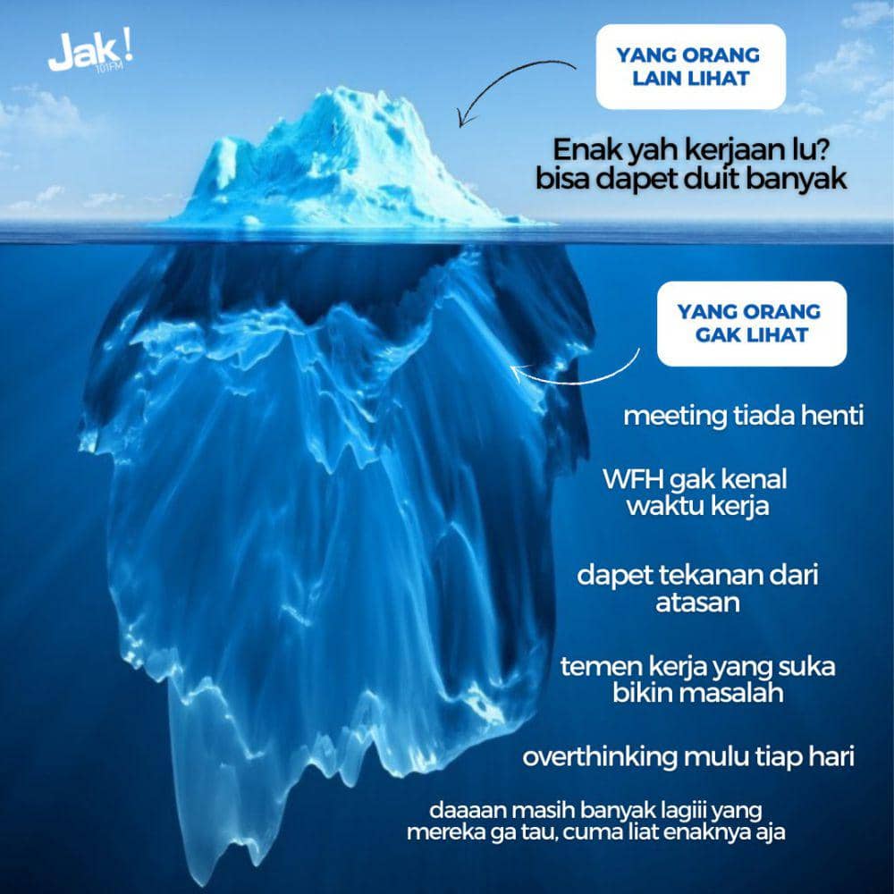 Meme perbedaan antara apa yang terlihat dan apa yang dirasakan(facebook.com/JAK101fm)