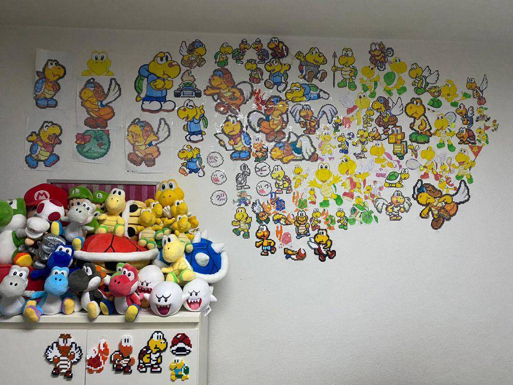 potret koleksi boneka Mario Bros. (reddit.com/user/Rom0729)