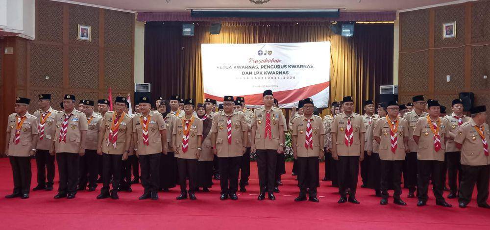 ilustrasi Pengukuhan Ketua Kwarnas, Pengurus Kwarnas, dan LPK Kwarnas masa bakti 2023-2028 (pramuka.or.id)