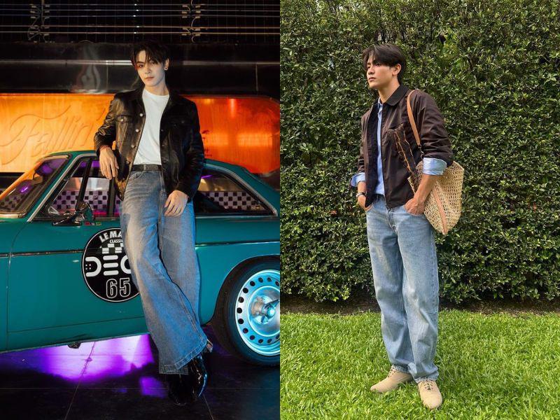 7 Inspirasi Outfit Loose Pants Jeans ala Joong Archen, Catchy Abis!