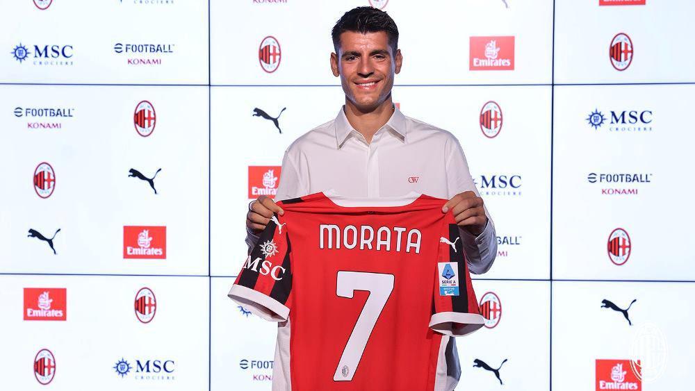 5 Striker Top dengan Nomor Punggung 7 AC Milan, Morata Terbaru