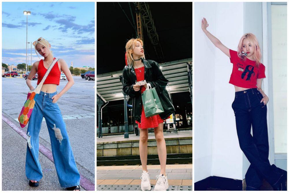 8 Ide Mix and Match Atasan Merah ala Yuqi (G)I-DLE, Eye-catching!