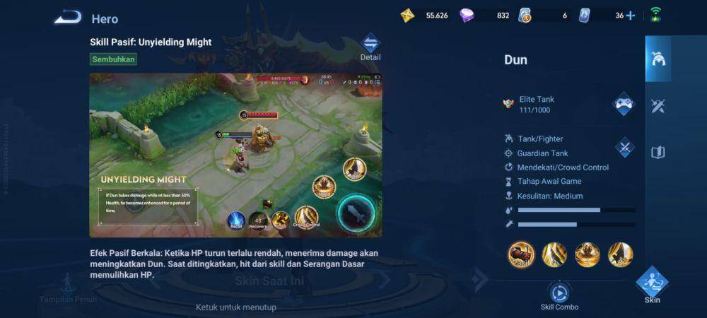 skill pasif Dun di Honor of Kings (dok. TiMi Studio Group/Honor of Kings)