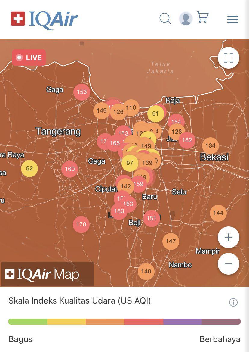 Hati-hati, Udara Jakarta dan Medan Tidak Sehat Hari Ini