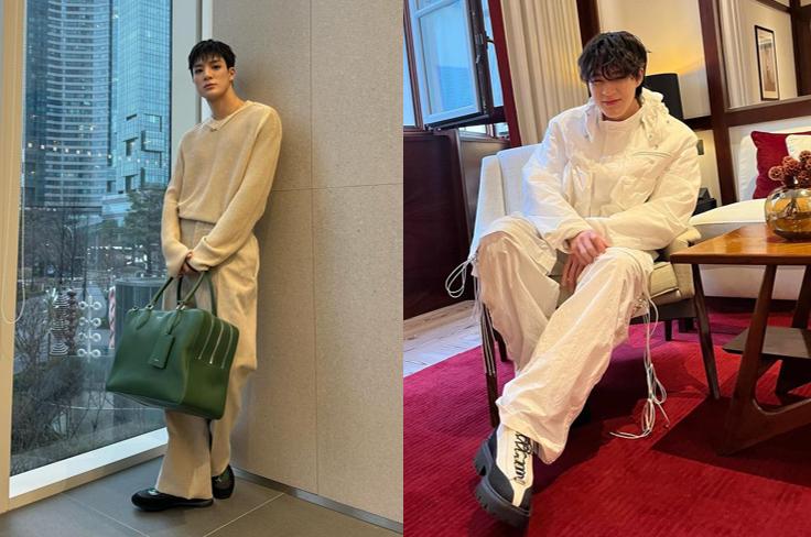 9 Gaya Jeno NCT dengan Outfit Serba Putih, Tetap Cool!