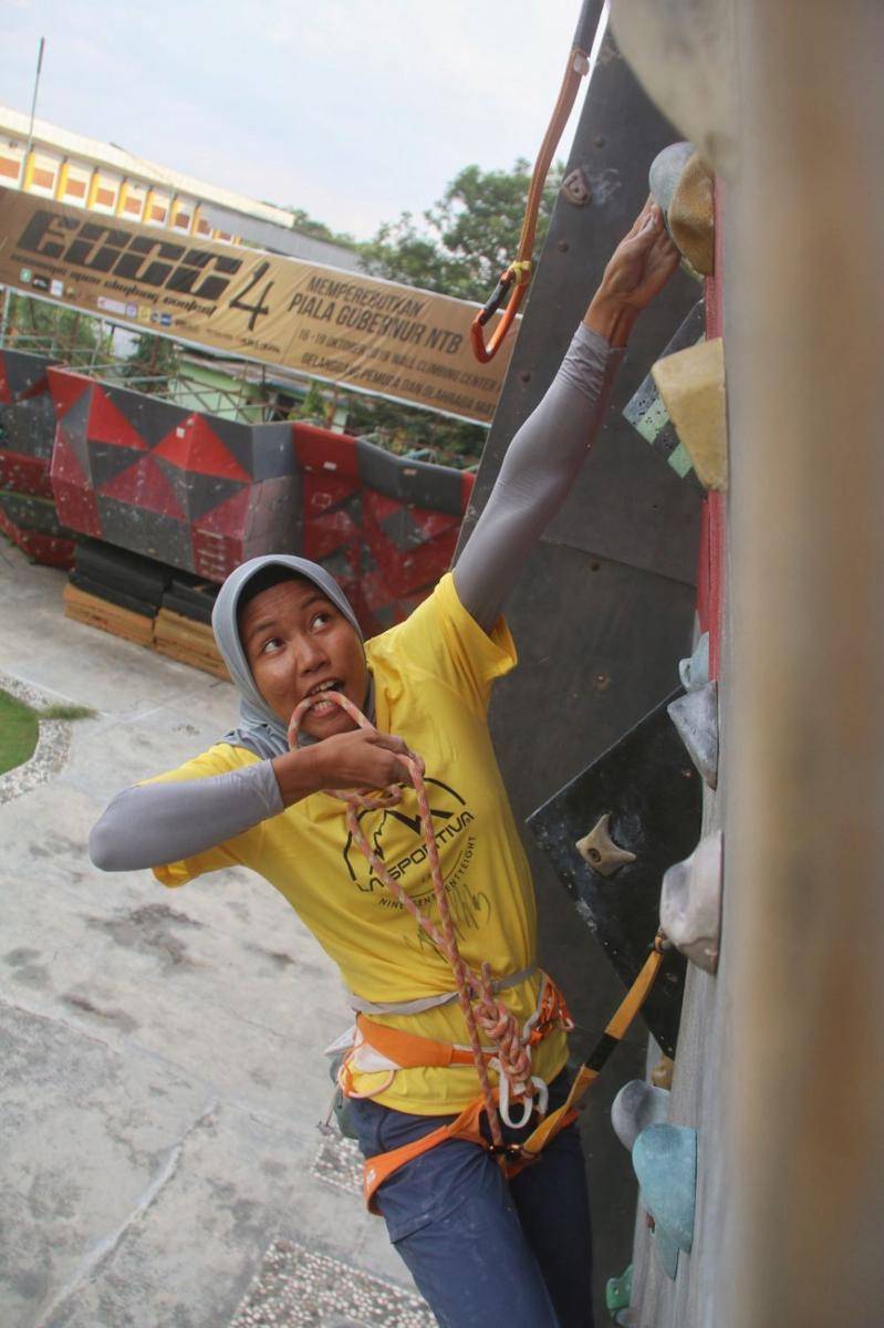Atlet Panjat Tebing NTB Nurul Iqamah. (dok. Istimewa)