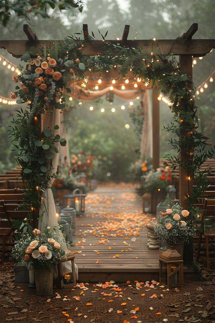 Ilustrasi Wedding Tema Enchanted Garden (pinterest.com/Home, Garden Lighting and Gardening)