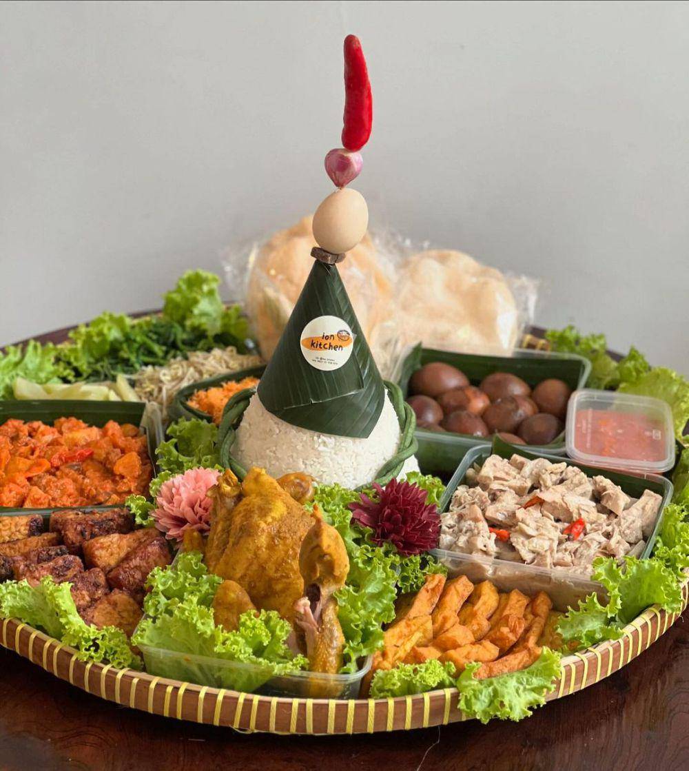 ilustrasi tumpeng robyong (instagram.com/ion_kitchen)