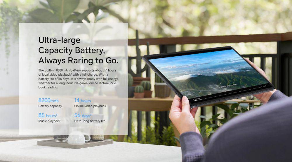 potret baterai HONOR Pad X8a (honor.com)