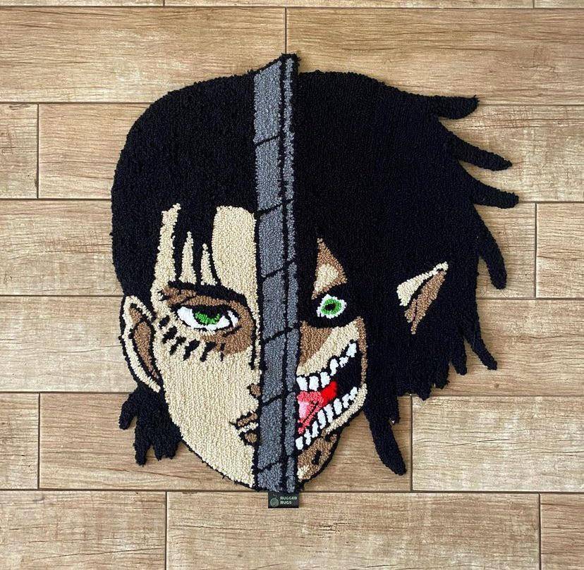 potret karya buatan tangan Attack on Titan (reddit.com/user/Rugged-Rugs)