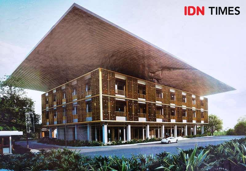 Desain Istana Wapres berkonsep Huma Betang Umai dalam bahasa Dayak yang berarti Rumah Panjang Ibu. Foto Humas OIKN (IDN Times/Ervan)