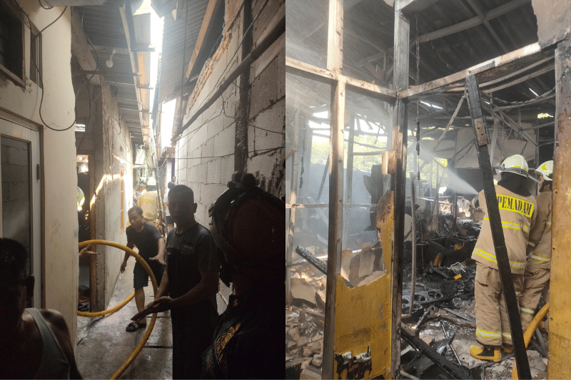 Suami bakar rumah usai cekcok di Jakarta Utara. (dok. Damkar Jakut)