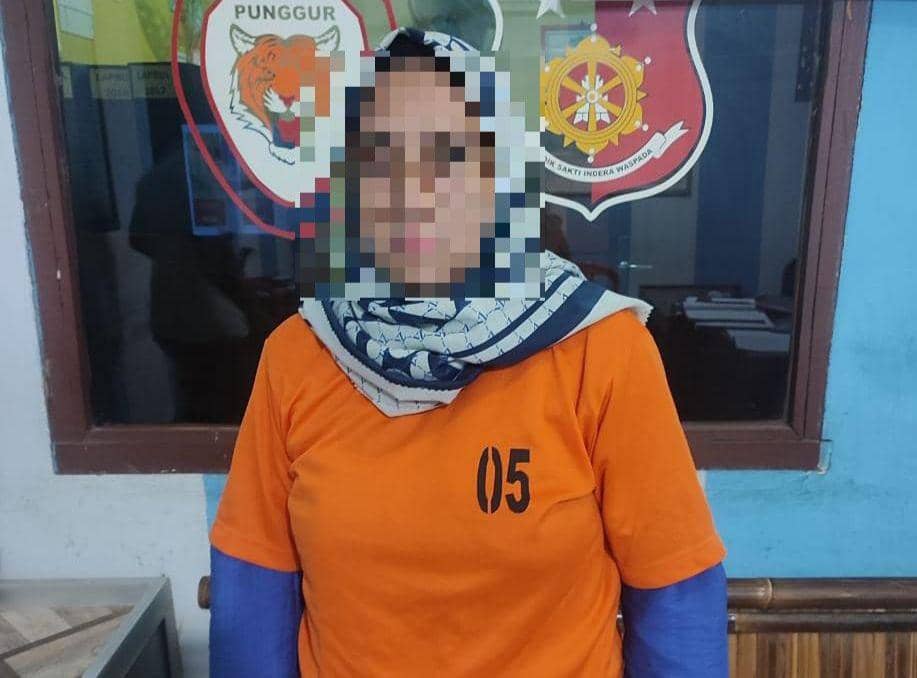 Tersangka MRA (33) warga Kampung Sidomulyo, Kecamatan Punggur, Lampung Tengah. (Dok. Polres Lampung Tengah).