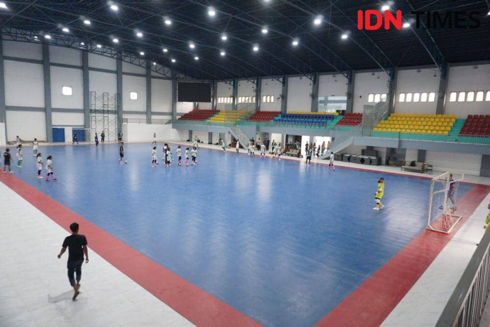 GOR Futsal Dispora Sumut untuk venue PON 2024, Senin (12/8/2024) (IDN Times/Doni Hermawan)
