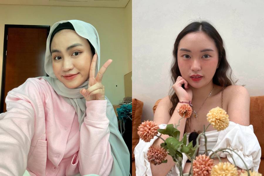 gaya makeup simpel ala peserta CoC (instagram.com/xavieraaputri | ooooo.liv)
