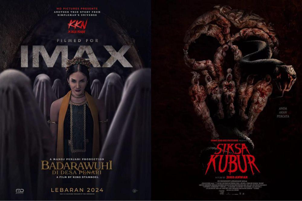 Film bioskop terbaru di Netflix (dok. MD Pictures / Badarawuhi di Desa Penari | dok. Rapi Films / Siksa Kubur)