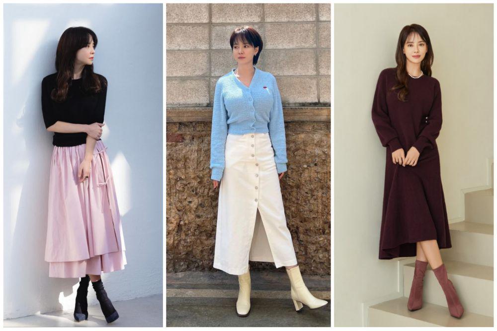 7 Inspirasi Outfit Nuansa Classy ala Song Ji Hyo, Gayanya Elegan!