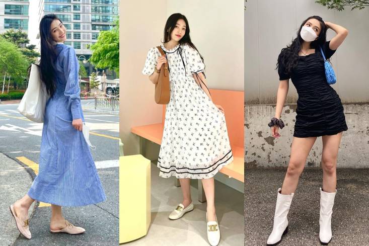 ide outfit hangout pakai dress ala Joy Red Velvet (instagram.com/_imyour_joy)