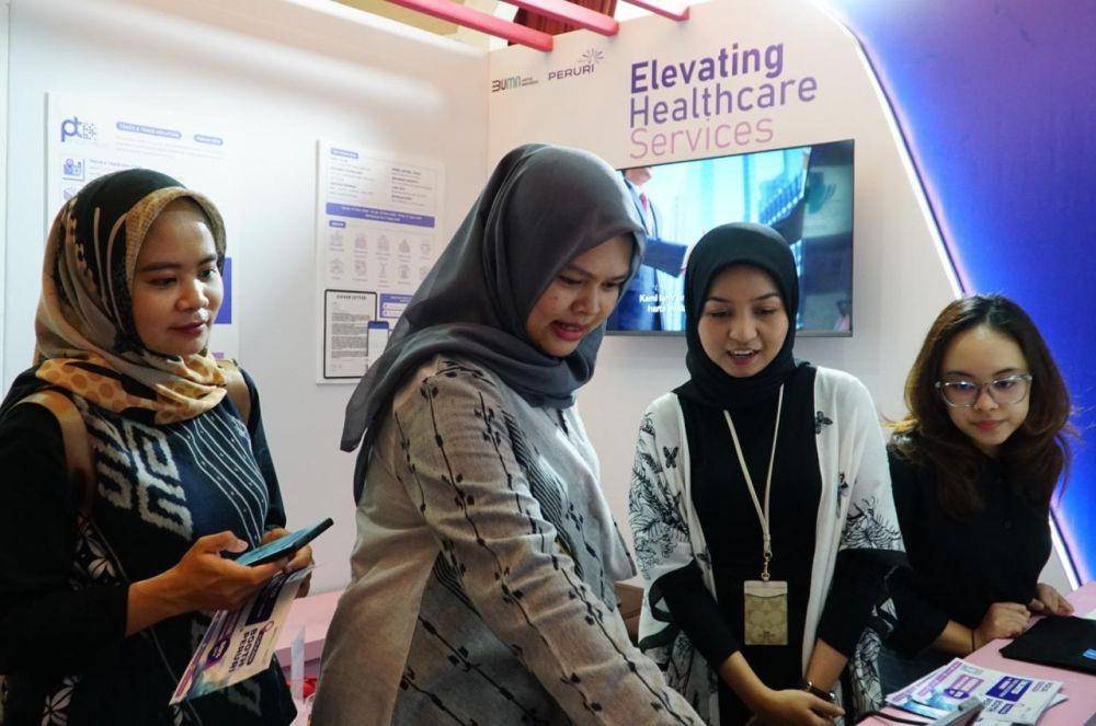 Peruri memamerkan berbagai layanan inovatif pada event Healthcare Expo IX. (Dok/Istimewa).