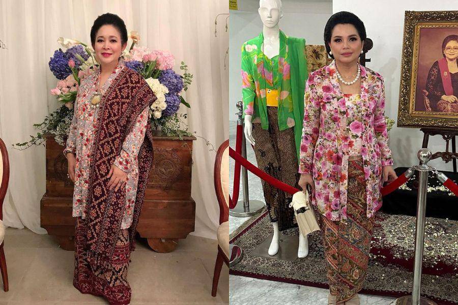 Kebaya Titiek Soeharto dan Yanti Airlangga. (instagram.com/yanti.airlangga | instagram.com/titieksoeharto)
