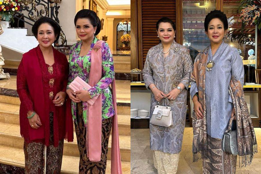 14 Adu Kebaya Titiek Soeharto vs. Yanti Airlangga, Pesona bak Ningrat