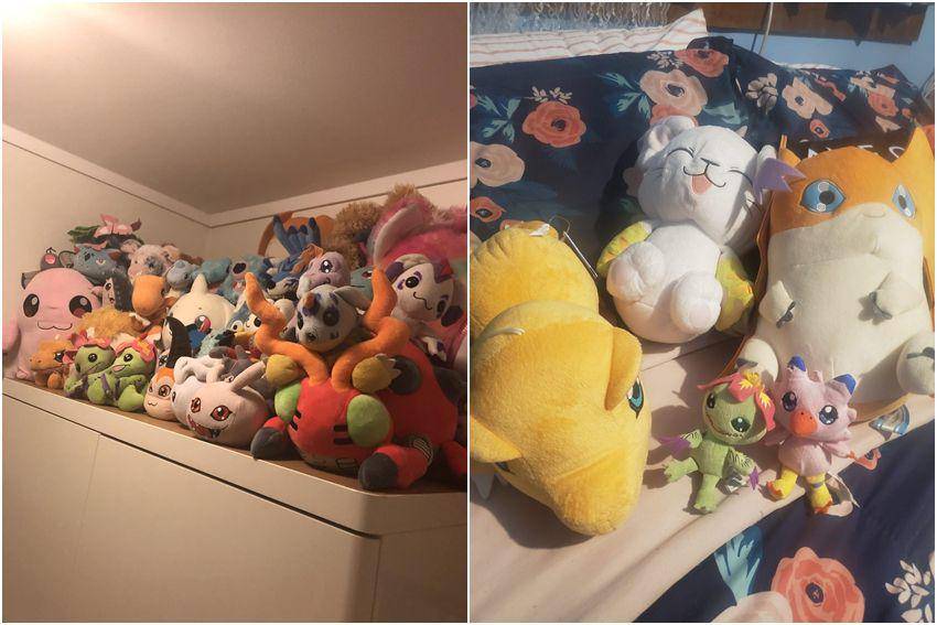 kolase potret koleksi boneka Digimon (reddit.com/user/Kirabani | reddit.com/user/HikariXOXOX)