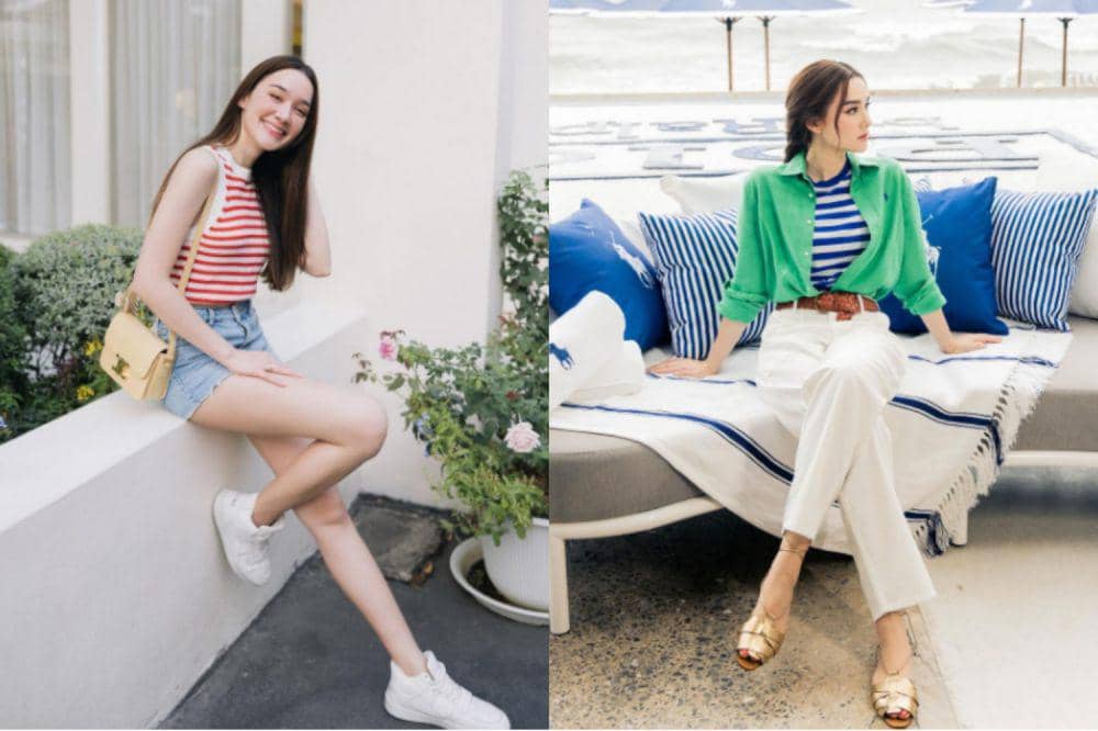 8 Referensi Outfit Motif Stripes Diana Flipo