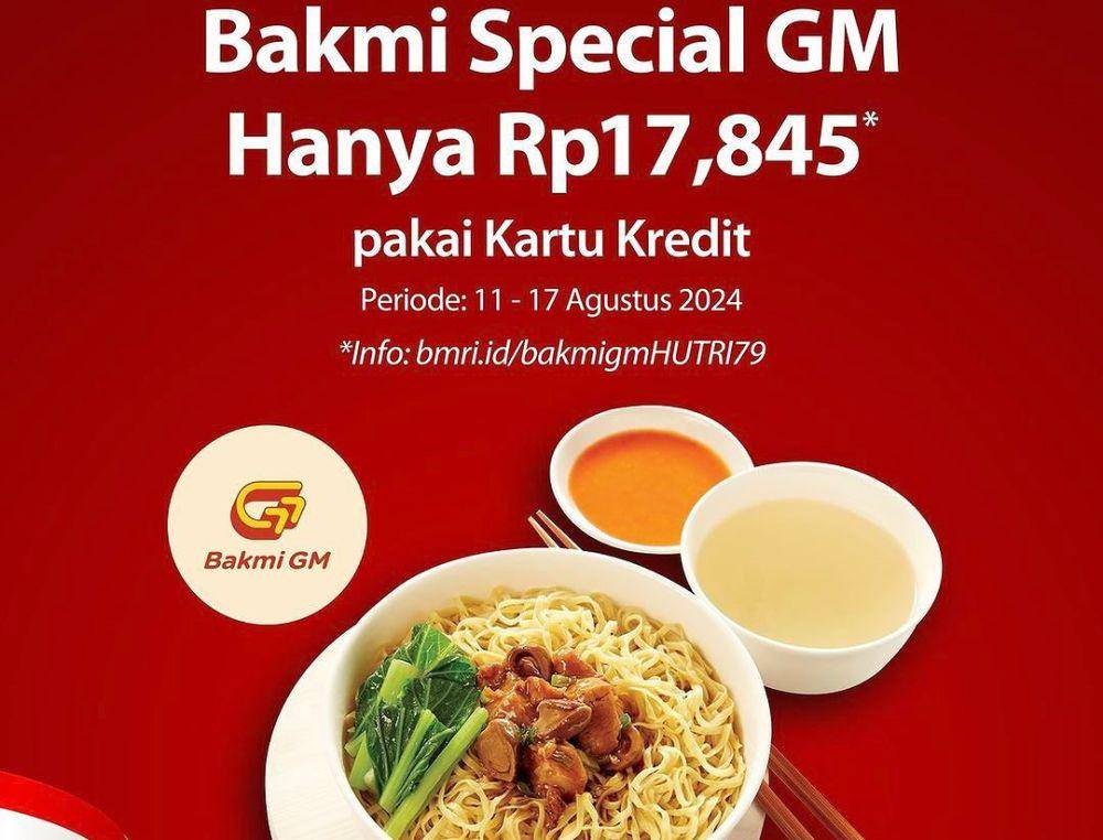 Promo dari Bakmi GM. (Instagram.com/level21.mall)