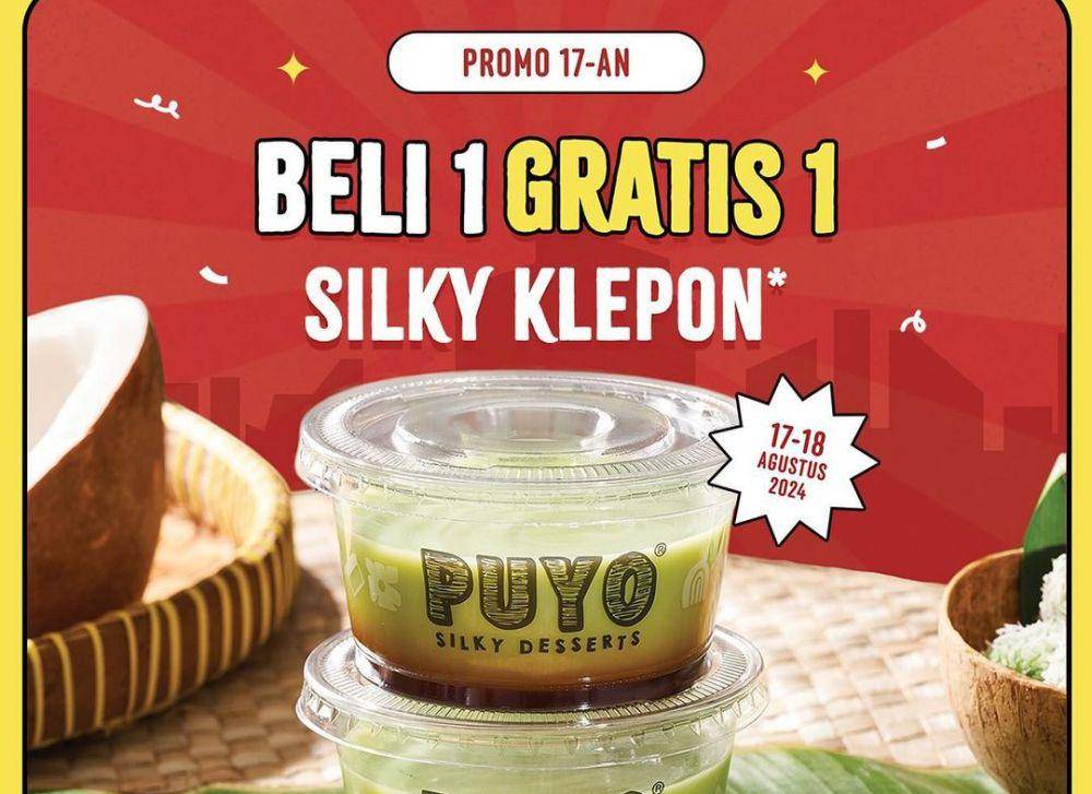 Promo dari Puyo Silky Desserts. (Instagram.com/plazarenon)