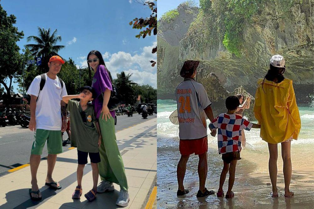 9 Potret Liburan Kang Gary dan Keluarga di Bali, Melokal Banget!