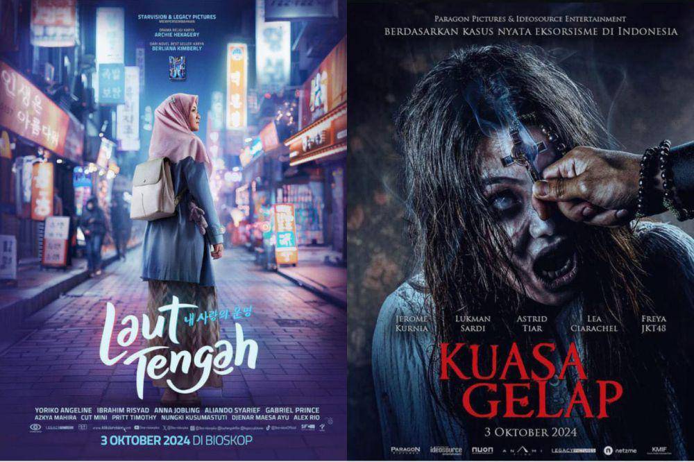 Film Oktober 2024 (dok. Starvision Plus / Laut Tengah | dok. Ideosource Entertainment Kuasa Gelap)