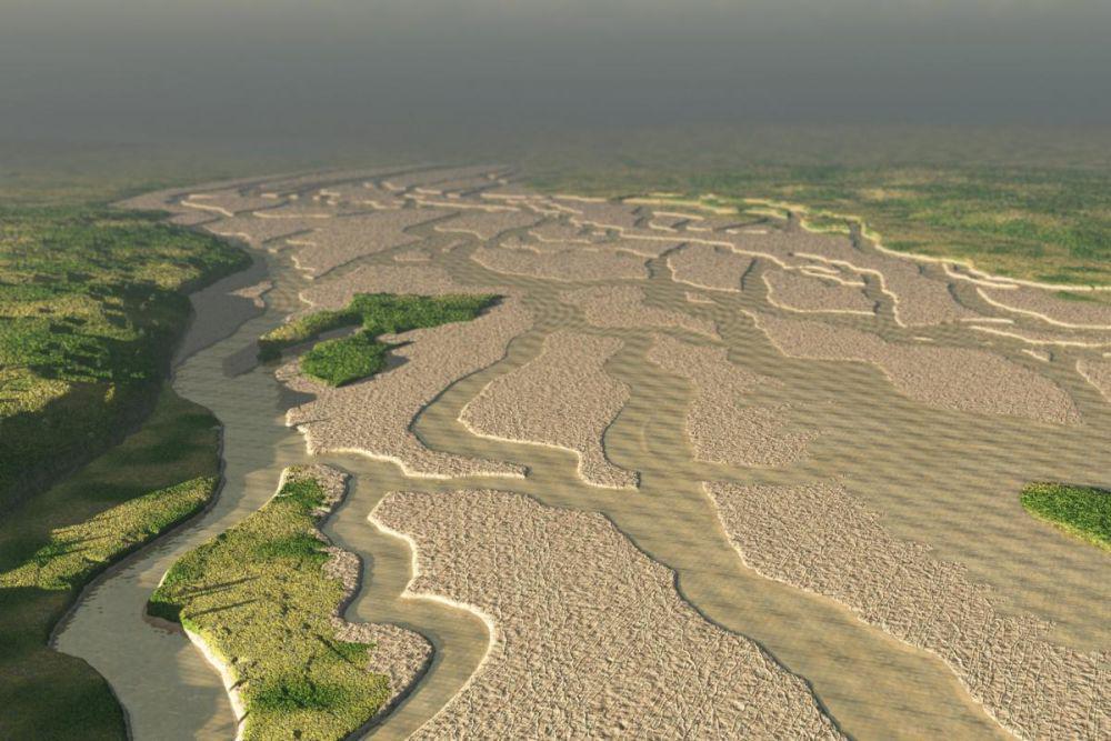 Ilustrasi daratan Doggerland (wessexarch.co.uk)
