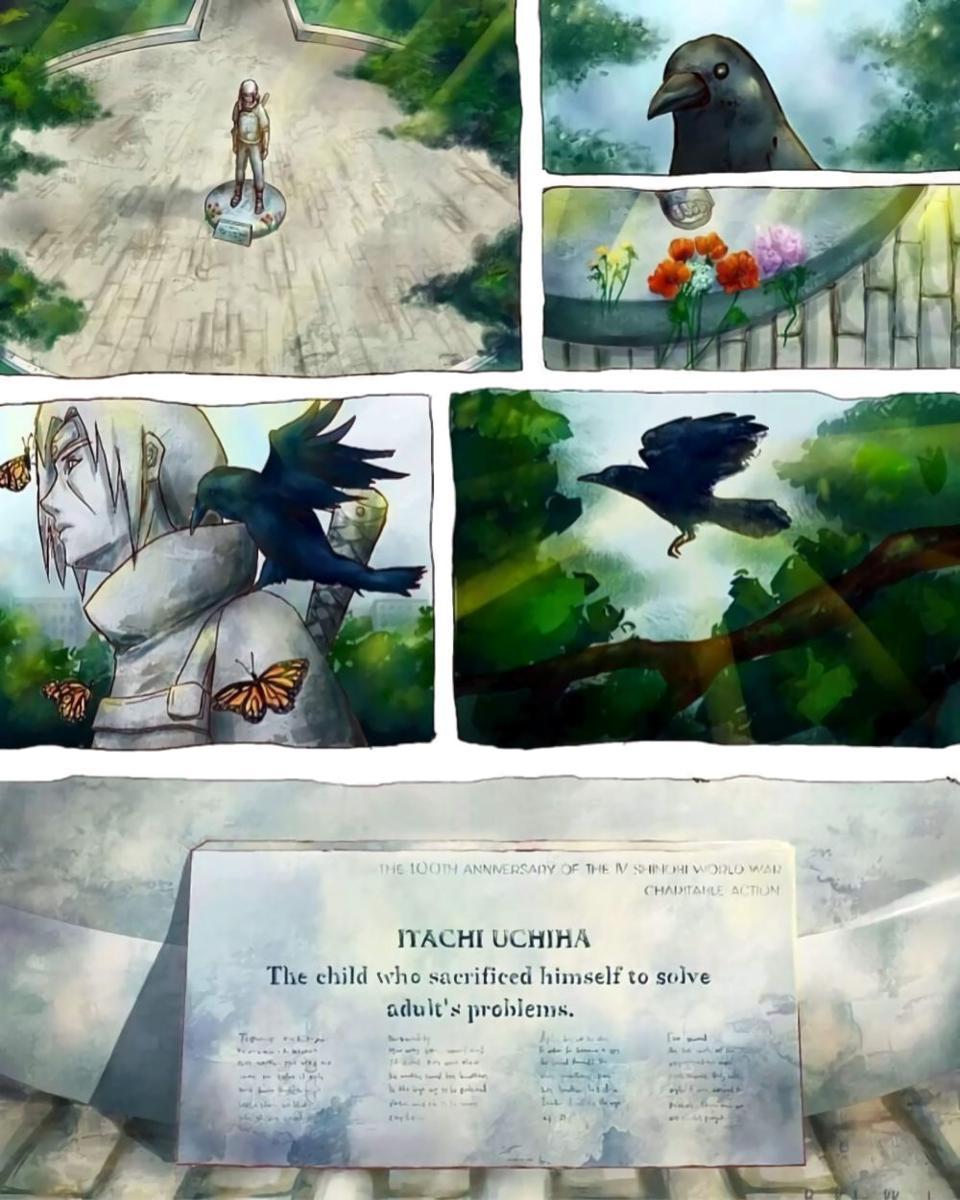 Monumen Itachi Uchiha. x.com/@DuniaNarutoID