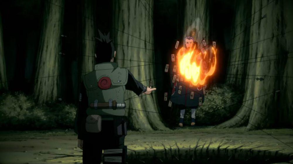 Shikamaru vs Hidan. x.com/@edomonogatari