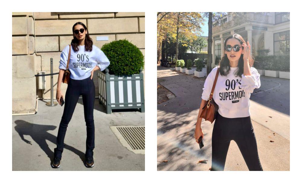 ide outfit street style ala Manushi Chhillar (instagram.com/manushi_chhillar)