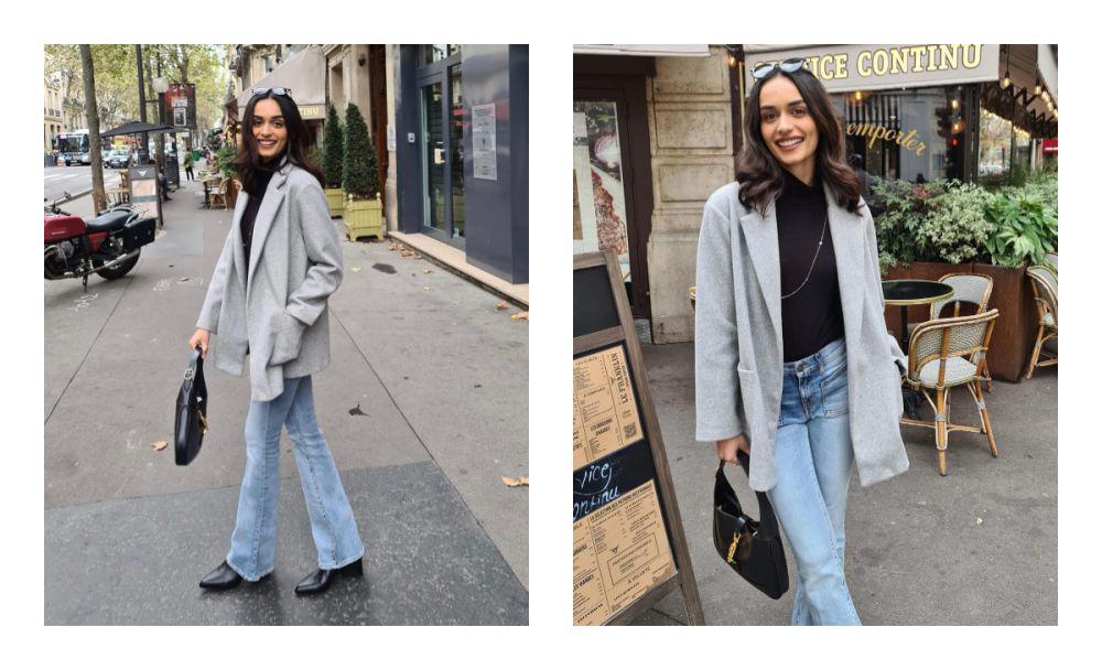 ide outfit street style ala Manushi Chhillar (instagram.com/manushi_chhillar)